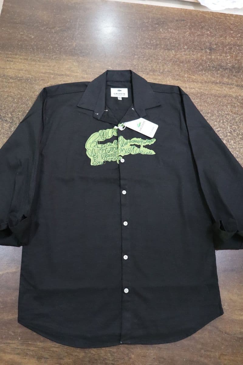 Men's Croc Embroidered Full Sleeve Shirt in Black at Trendz Fit Fashion