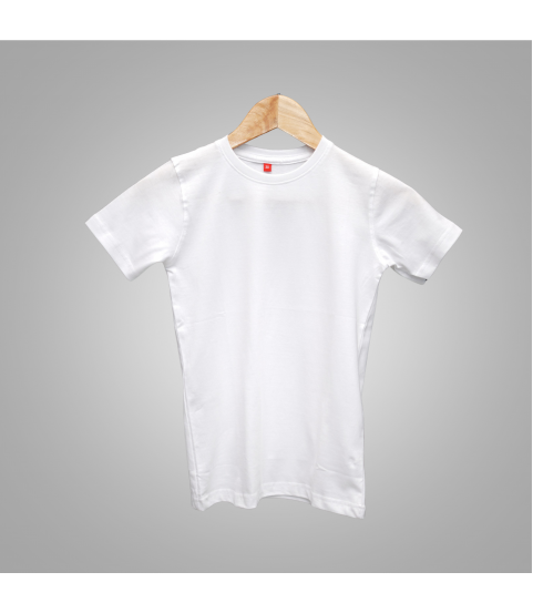 Kids Round Neck T-Shirt (White)