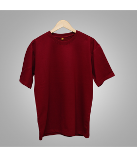 Oversized Unisex-French Terry Cotton (Maroon)