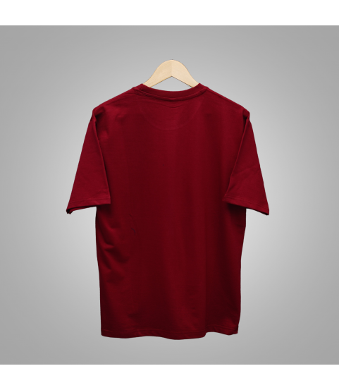 Oversized Unisex-French Terry Cotton (Maroon)
