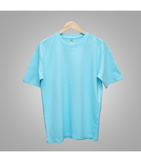Oversized Unisex-French Terry Cotton (Sky Blue)