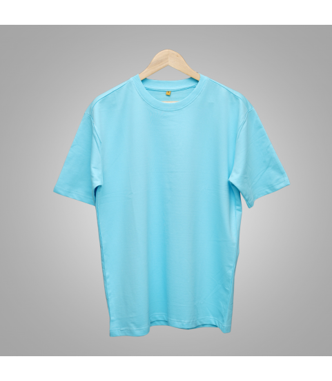 Oversized Unisex-French Terry Cotton (Sky Blue)