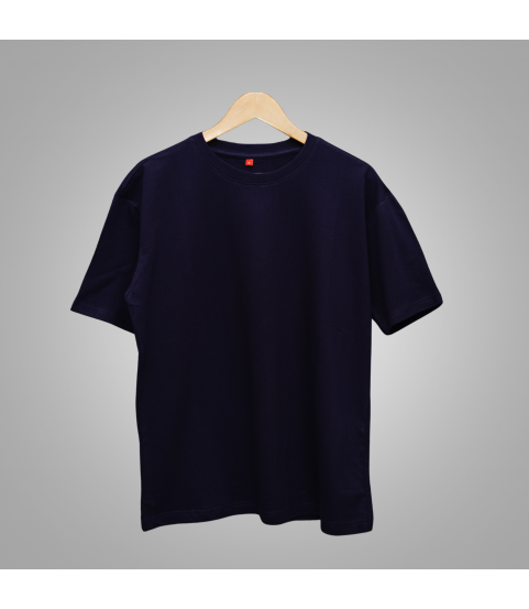Oversized Unisex-French Terry Cotton (Navy)