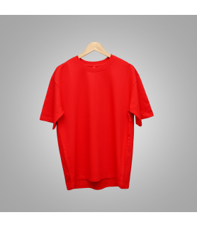 Oversized Unisex-French Terry Cotton (Red)