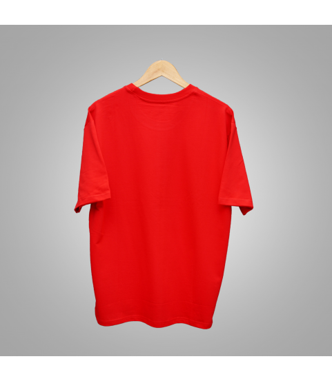Oversized Unisex-French Terry Cotton (Red)