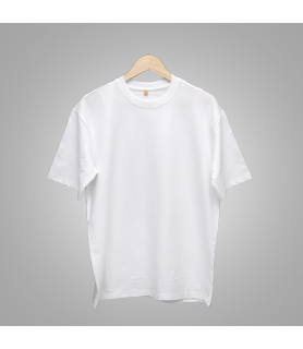 Oversized Unisex-French Terry Cotton (White)