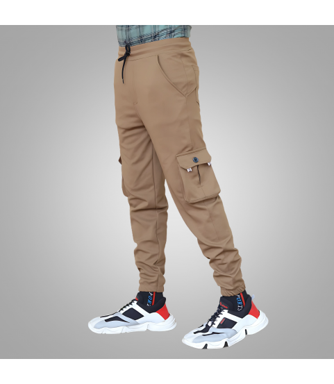 Lycra Cargo Pants (BROWN)