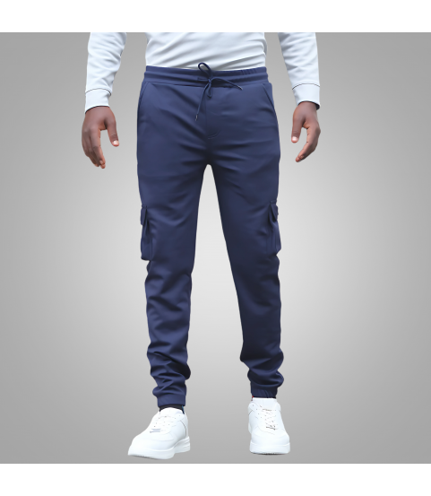 Lycra Cargo Pants (Navy)